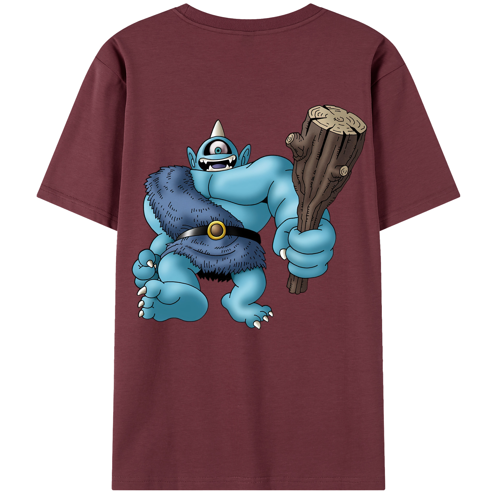 （画像用） ドラゴンクエスト Doragon Kuesuto Dragon Quest 綿100％半袖Tシャツ（背面プリント）